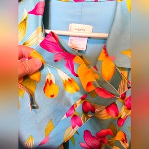 Laura Floral Blazer in Blue and Yellow